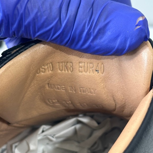 GREATS Black Leather Sneakers Made in Italy Lace Up Casual Shoes Womens US 10 - Picture 8 of 9